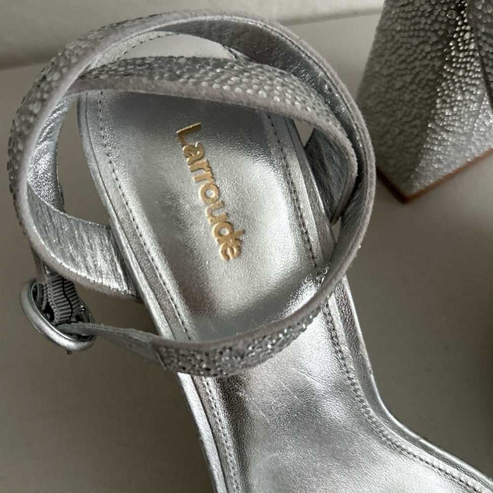 Larroude Dolly Crystal Platform Sandals 8.5 Ankle… - image 3