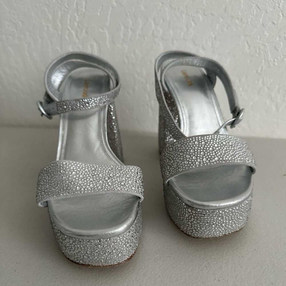 Larroude Dolly Crystal Platform Sandals 8.5 Ankle… - image 4