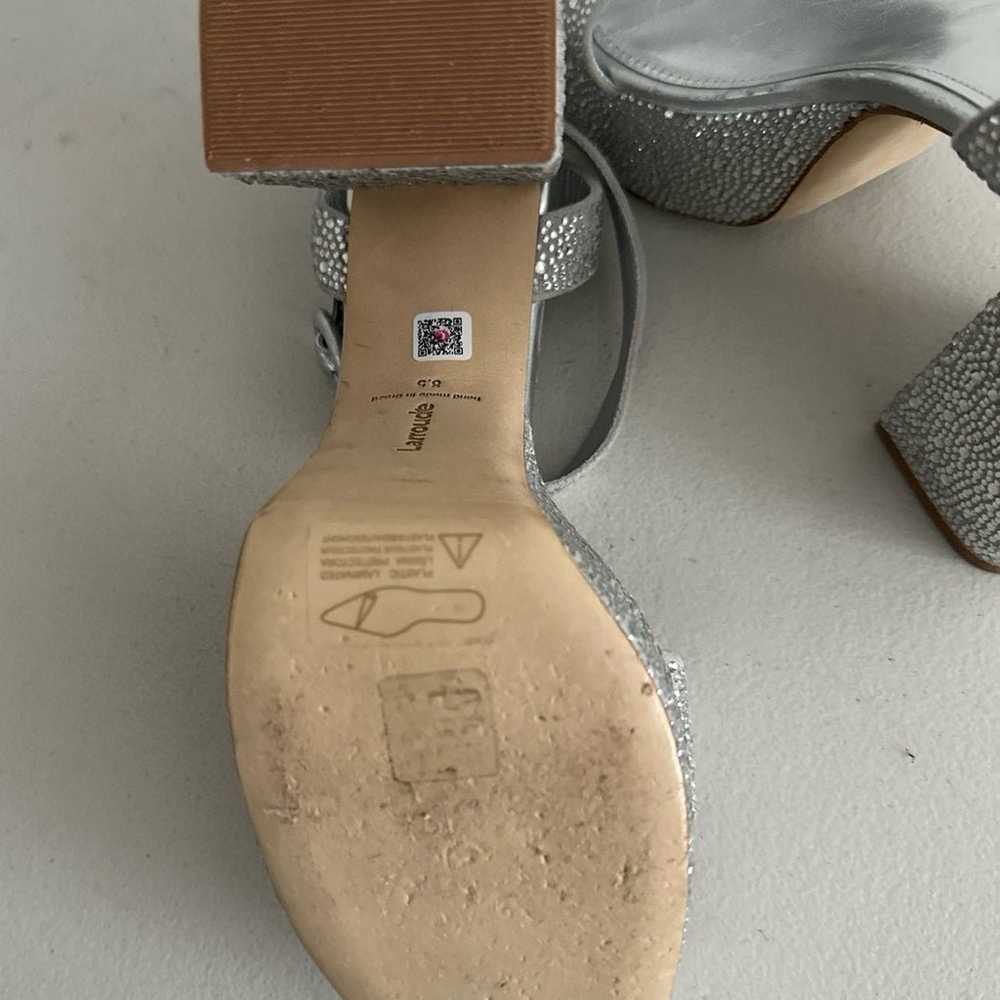 Larroude Dolly Crystal Platform Sandals 8.5 Ankle… - image 8