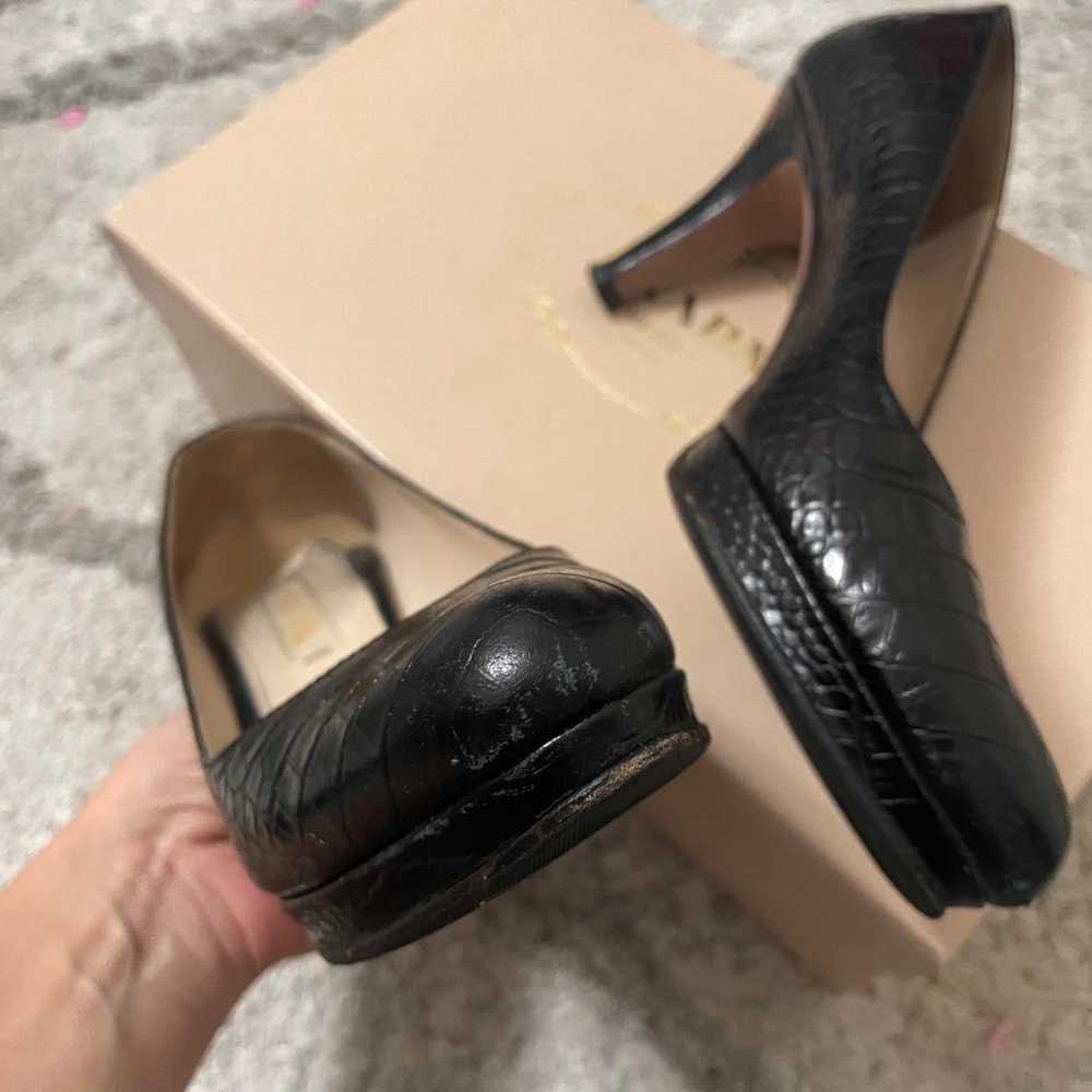 PRELOVED BLACK Prada Crocodile Heels - image 3