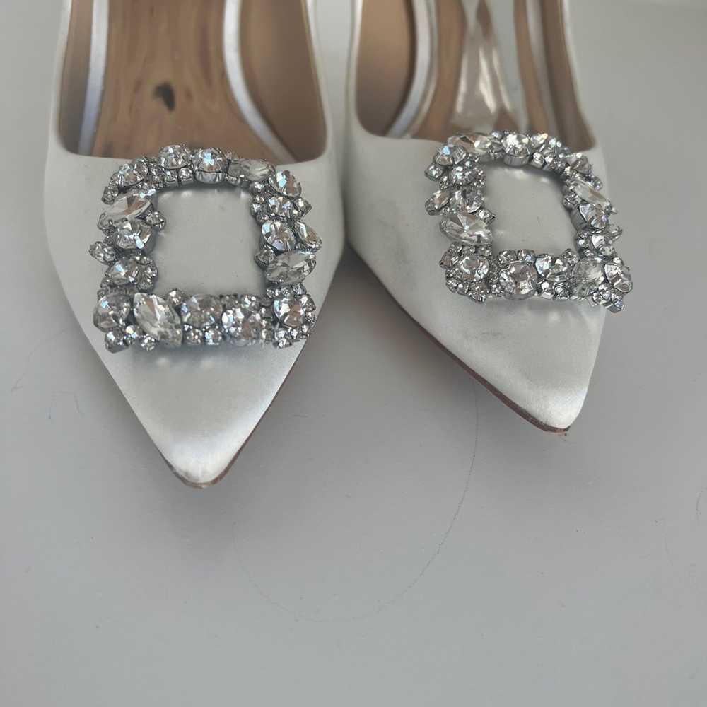 Badgley Mischka Cher crystal buckle pumps heels s… - image 7