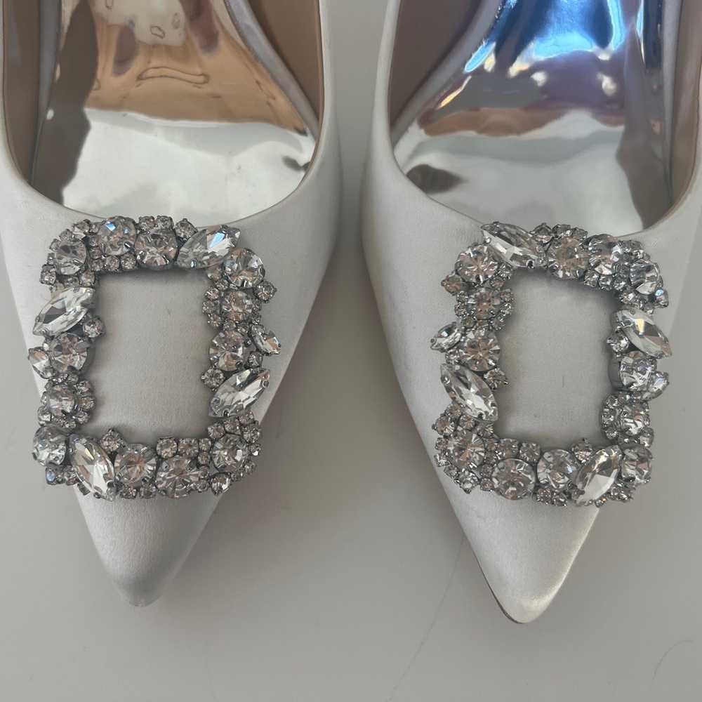 Badgley Mischka Cher crystal buckle pumps heels s… - image 8