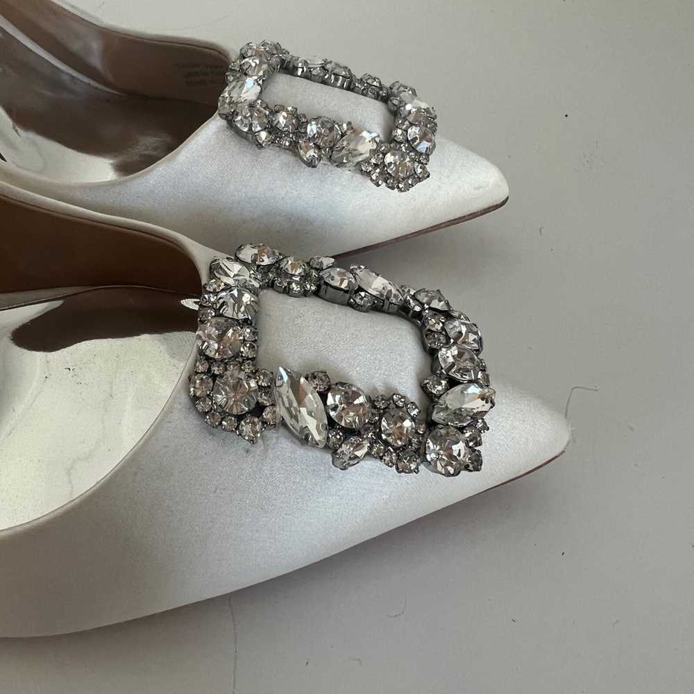 Badgley Mischka Cher crystal buckle pumps heels s… - image 9