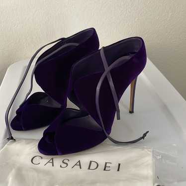 Casadei velvet heels