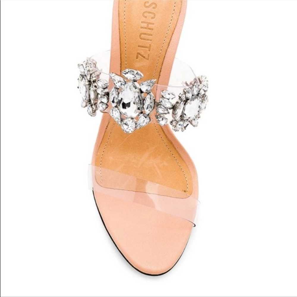 Schutz clear heels with crystals - image 3