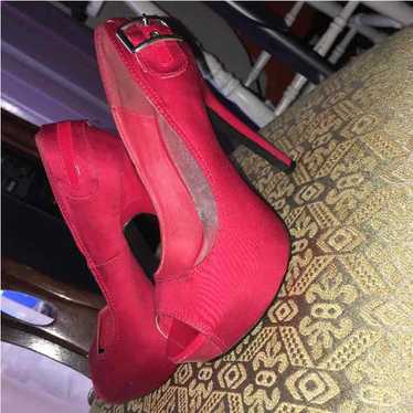 Open-Toed Red Heels