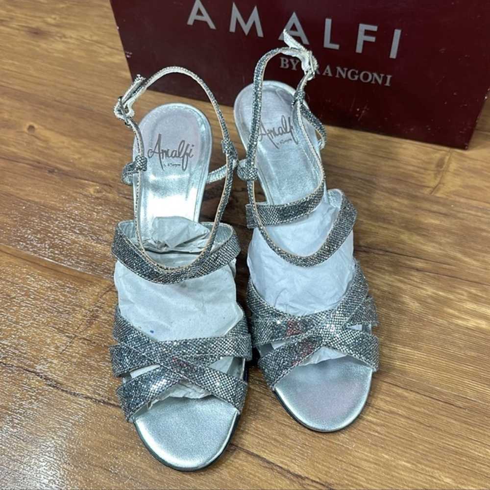 Amalfi by Rangoni Size 8.5 M Colle Silver Glitter… - image 2
