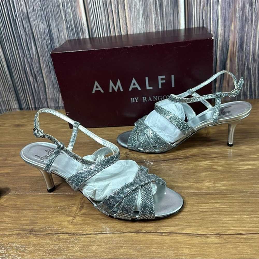 Amalfi by Rangoni Size 8.5 M Colle Silver Glitter… - image 7