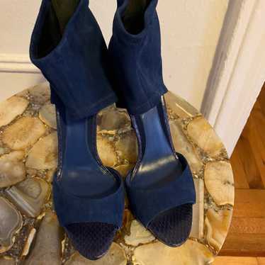 Brian Atwood Blue Suede Heels