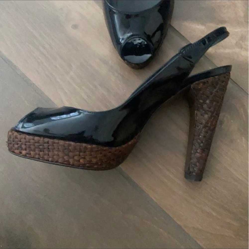 Black soft patent leather heels - image 5