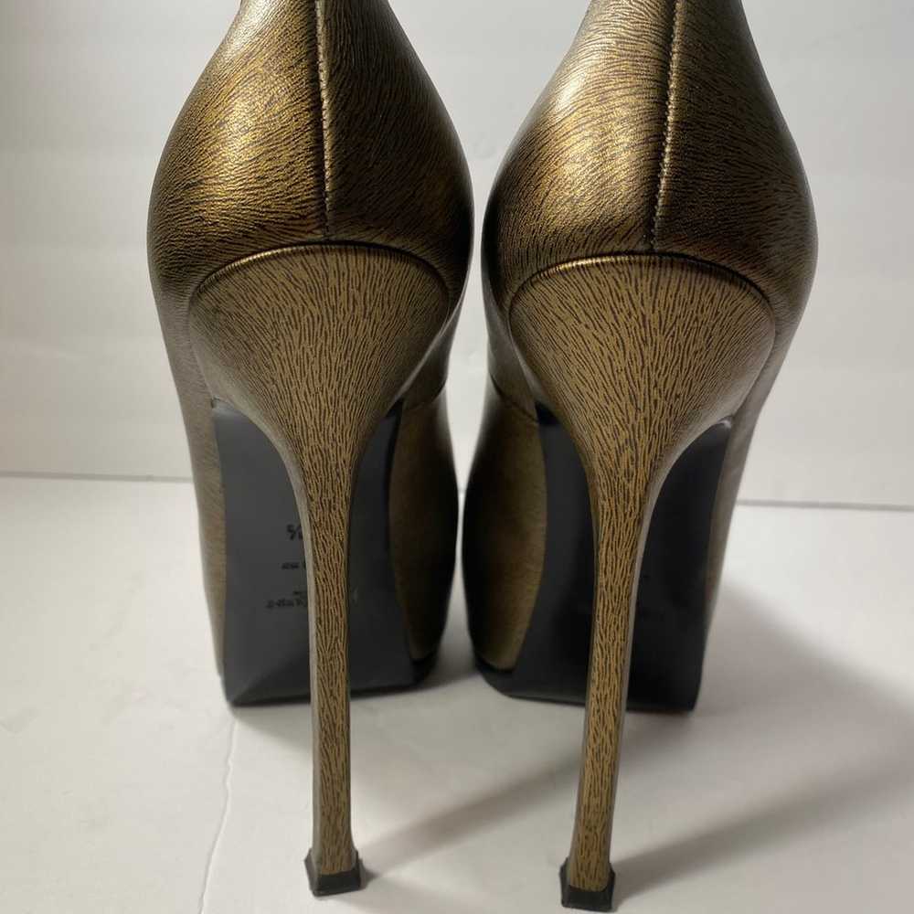 YSL Yves Saint Laurent tribtoo pumps heels bronze… - image 5