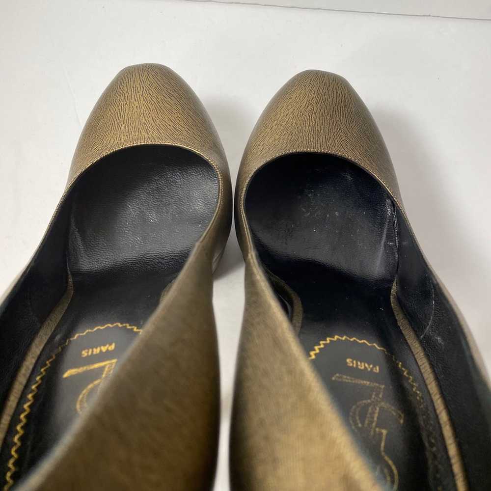 YSL Yves Saint Laurent tribtoo pumps heels bronze… - image 8