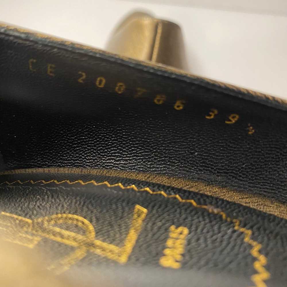 YSL Yves Saint Laurent tribtoo pumps heels bronze… - image 9
