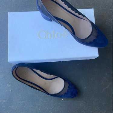 Chloé Blue Suede Heels