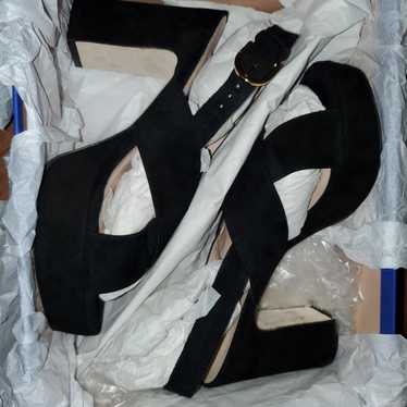 Stuart Weitzman Black Suede heel - image 1