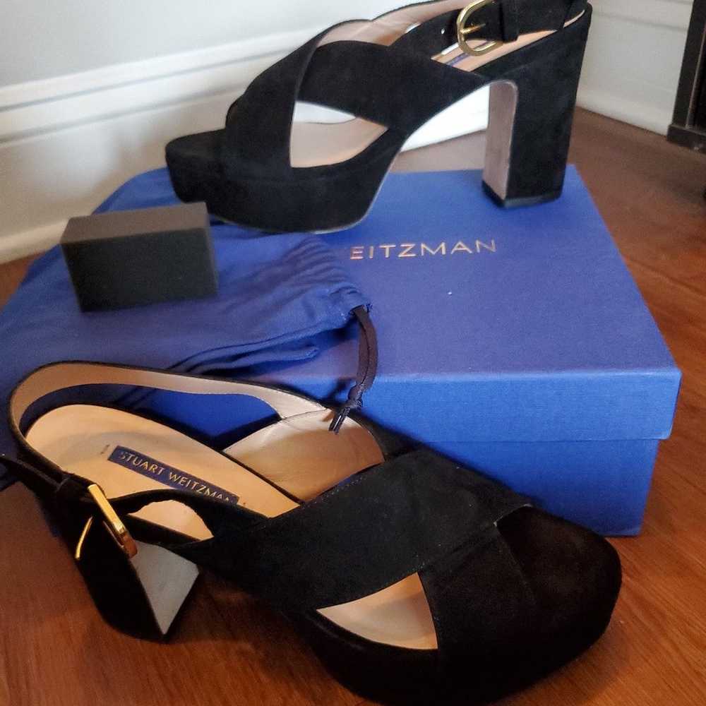 Stuart Weitzman Black Suede heel - image 2