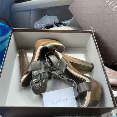 Gucci Platform T-strap Heels 5.5 - image 1