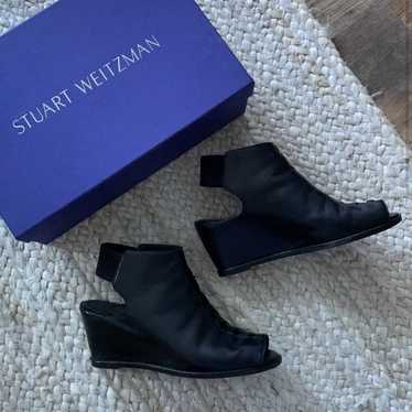 STUART WEITZMAN WEDGE LEATHER SHOES