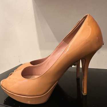 Christian Dior peep toe nude pumps - image 1