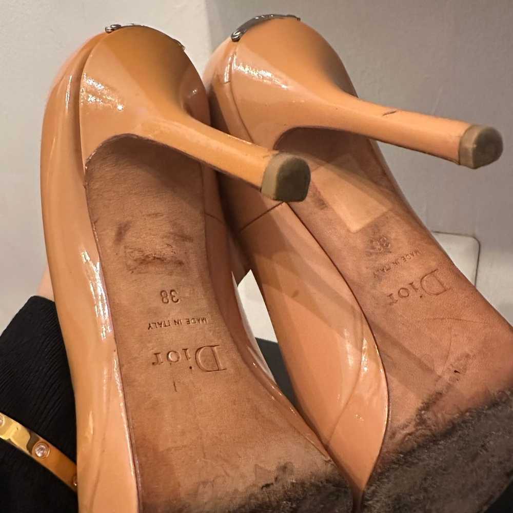 Christian Dior peep toe nude pumps - image 2