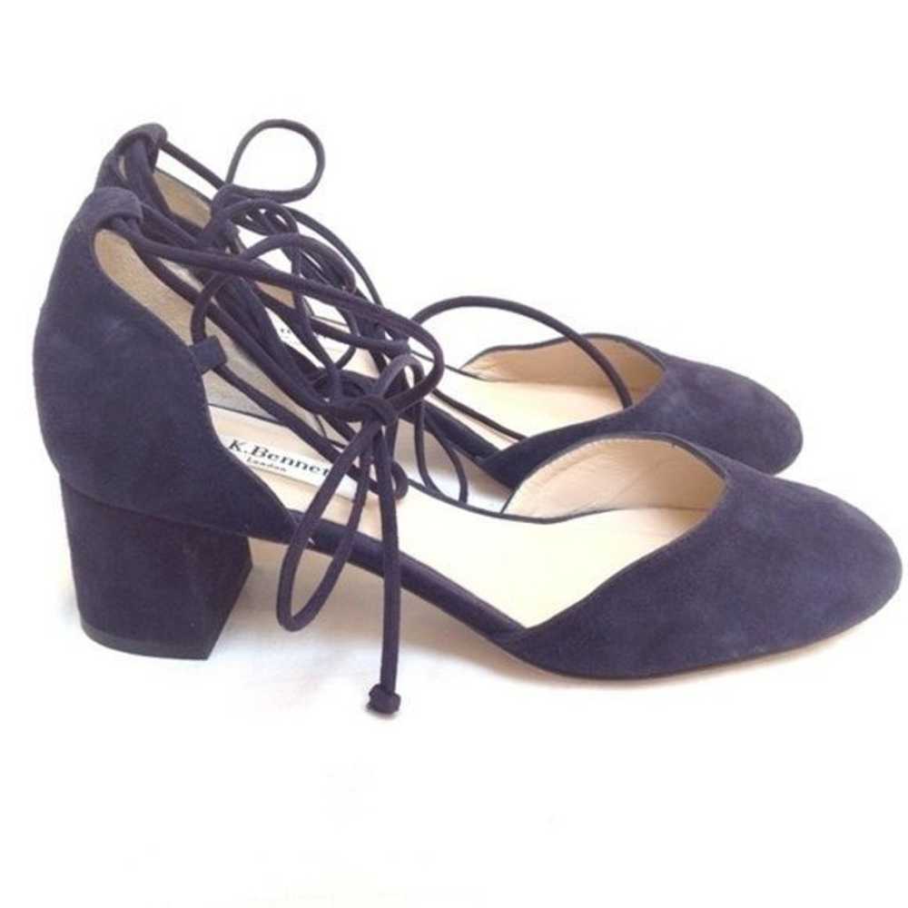 LK Bennett Lali Blue Suede Shoes Womens 38 US 7 L… - image 7