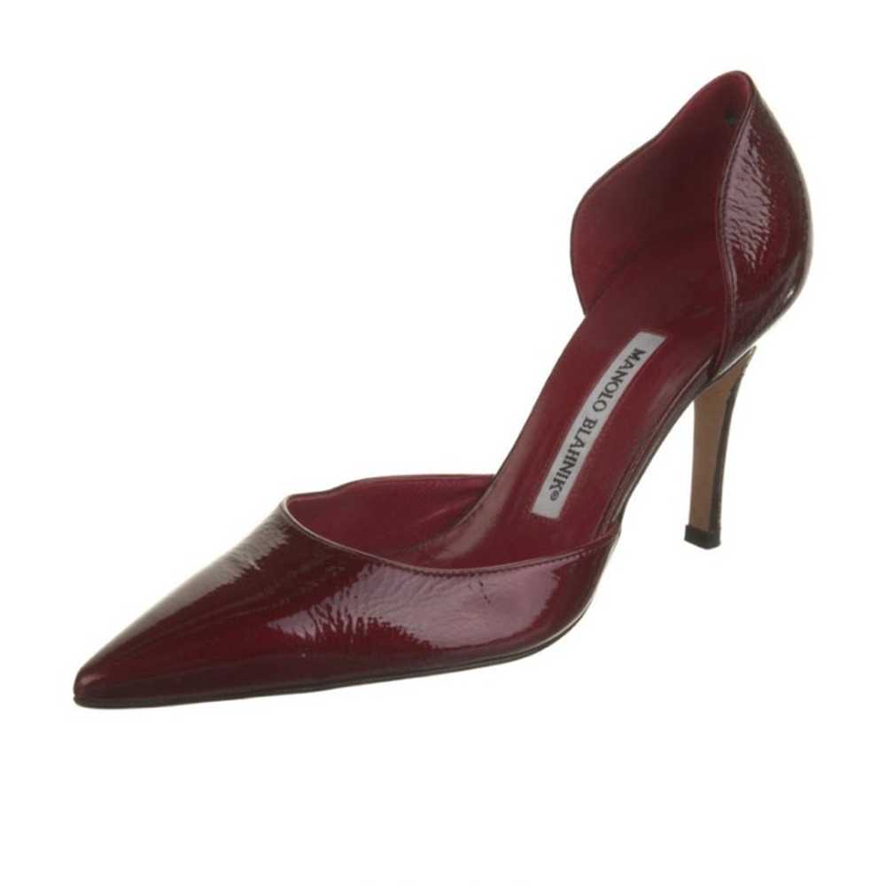 Manolo Blahnik Patent Leather D’Orsay Pumps - image 2