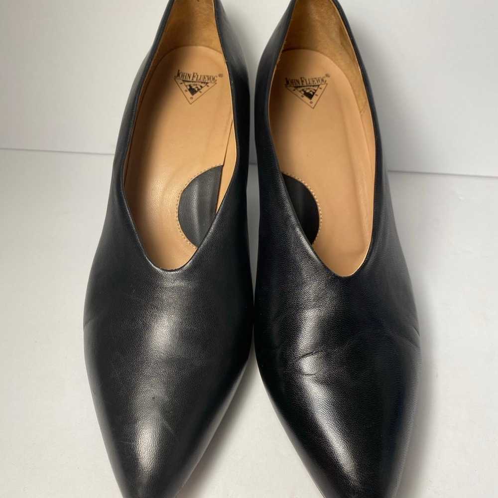 John fluevog pumps heels leather black 9 - image 4