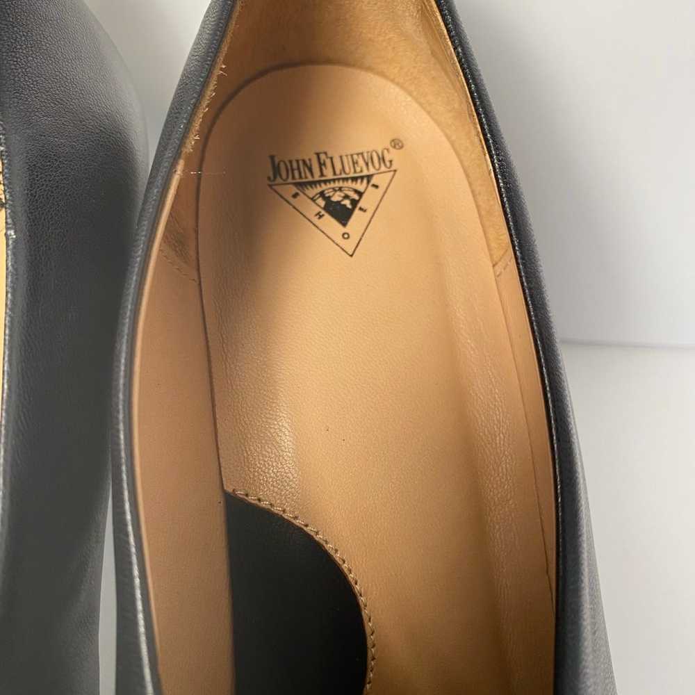 John fluevog pumps heels leather black 9 - image 6