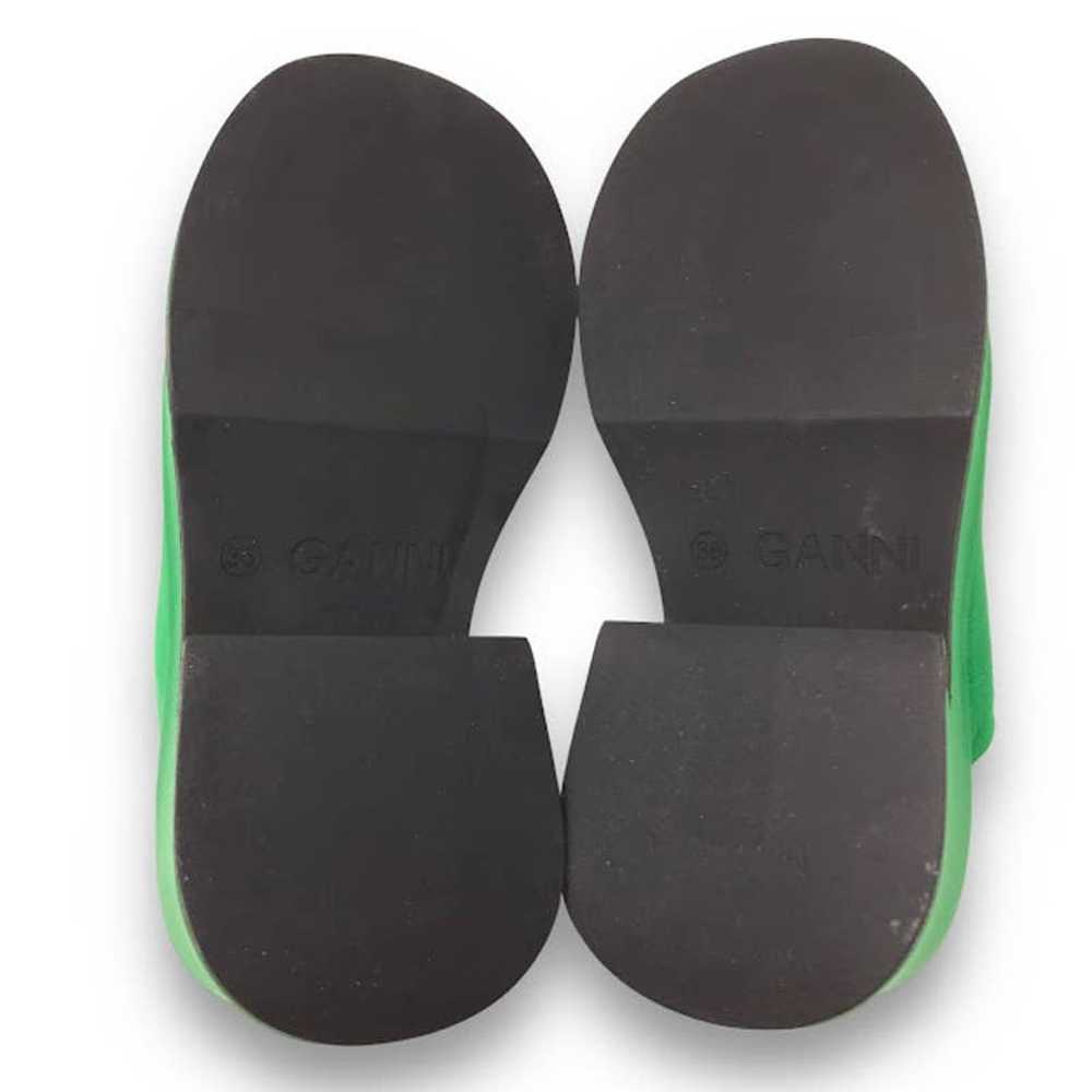 Ganni Retro Mules 6 Peep Toe Chunky Platform Wedg… - image 7
