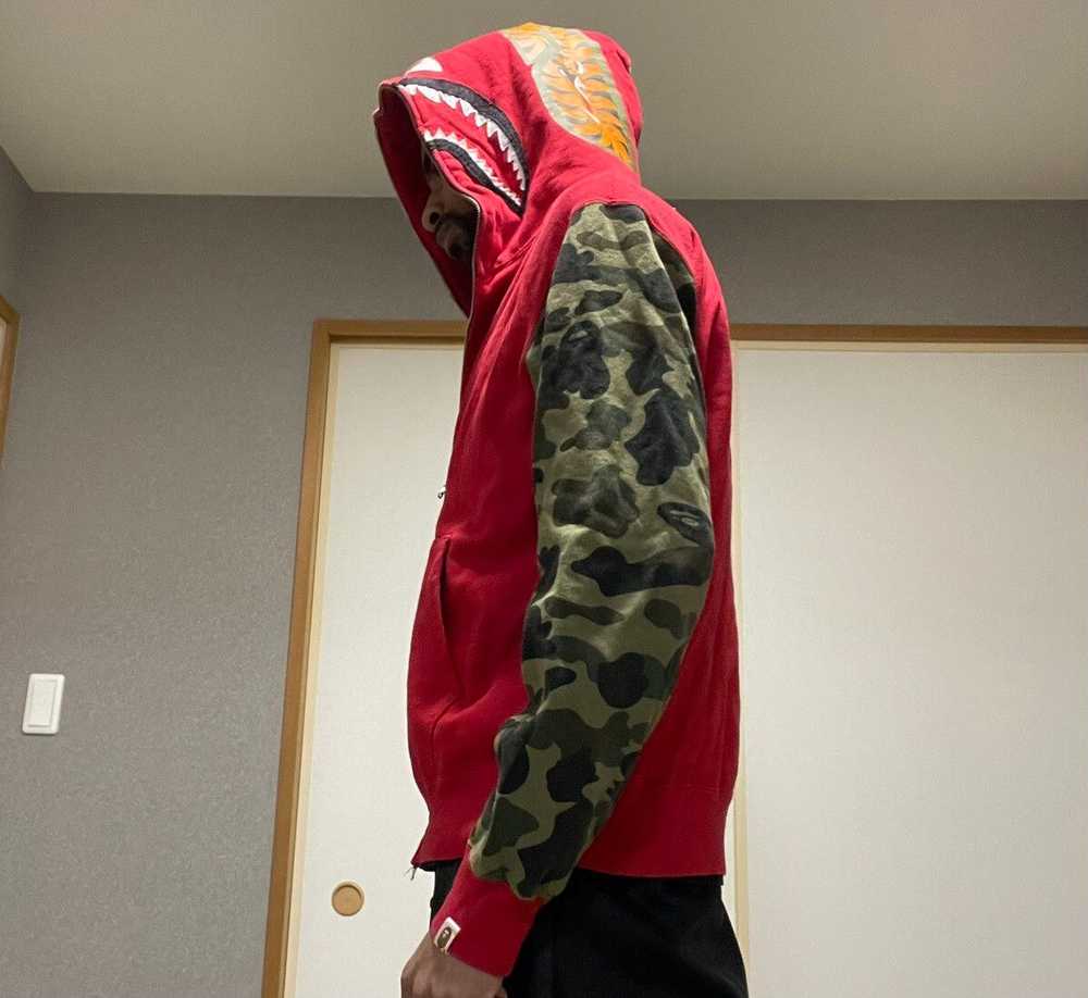 Bape Bape Shark Full Zip Camo Hoodie - image 3