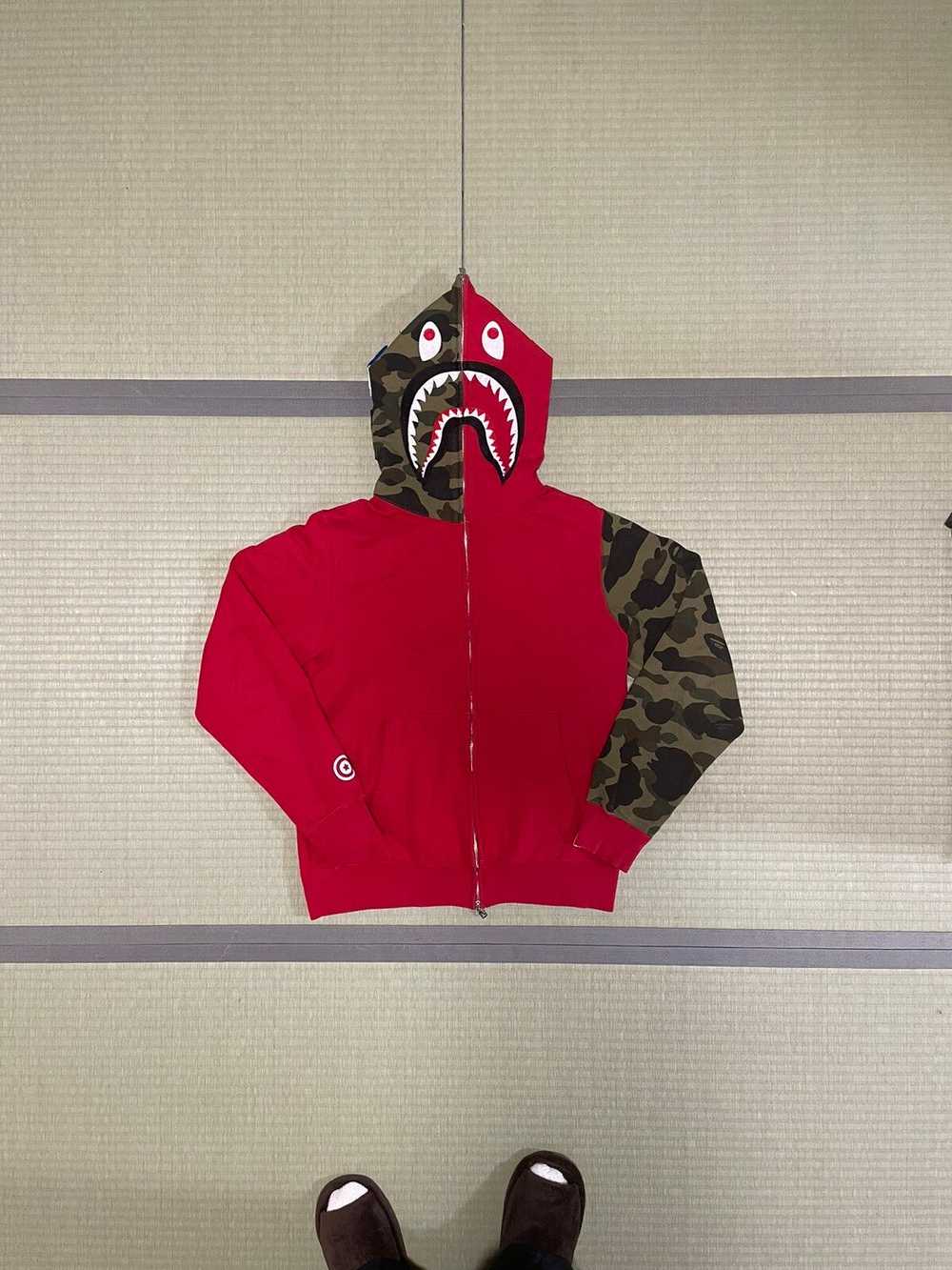 Bape Bape Shark Full Zip Camo Hoodie - image 4