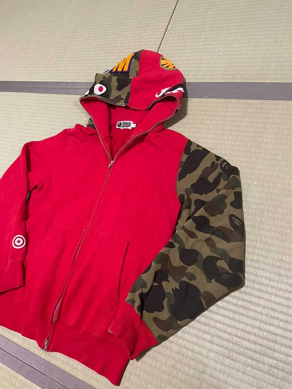 Bape Bape Shark Full Zip Camo Hoodie - image 7