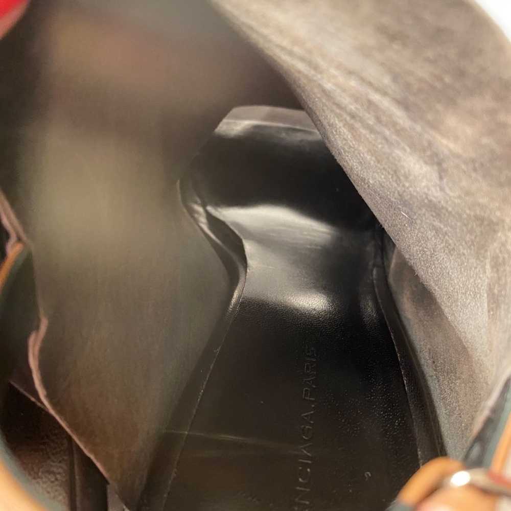 Balenciaga glove wedge sandals suede leather grey… - image 10