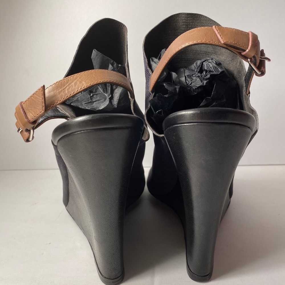 Balenciaga glove wedge sandals suede leather grey… - image 5