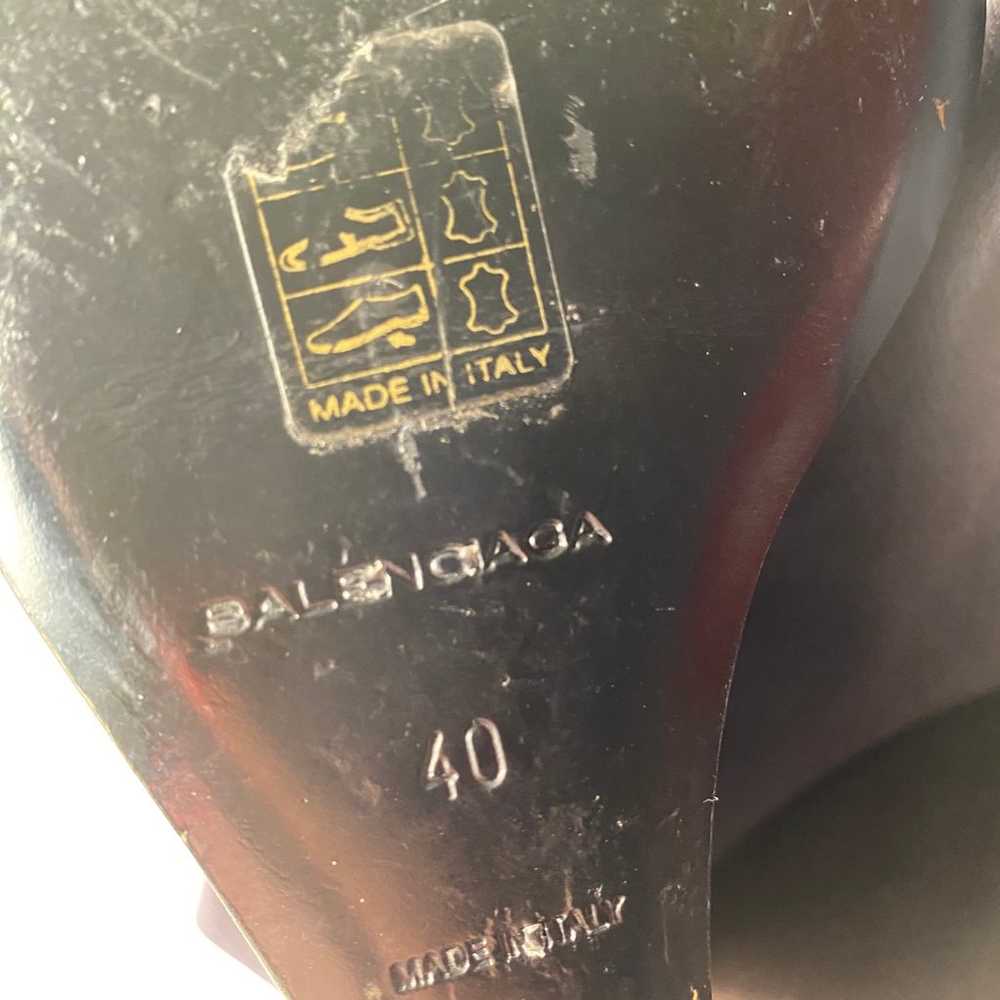 Balenciaga glove wedge sandals suede leather grey… - image 7