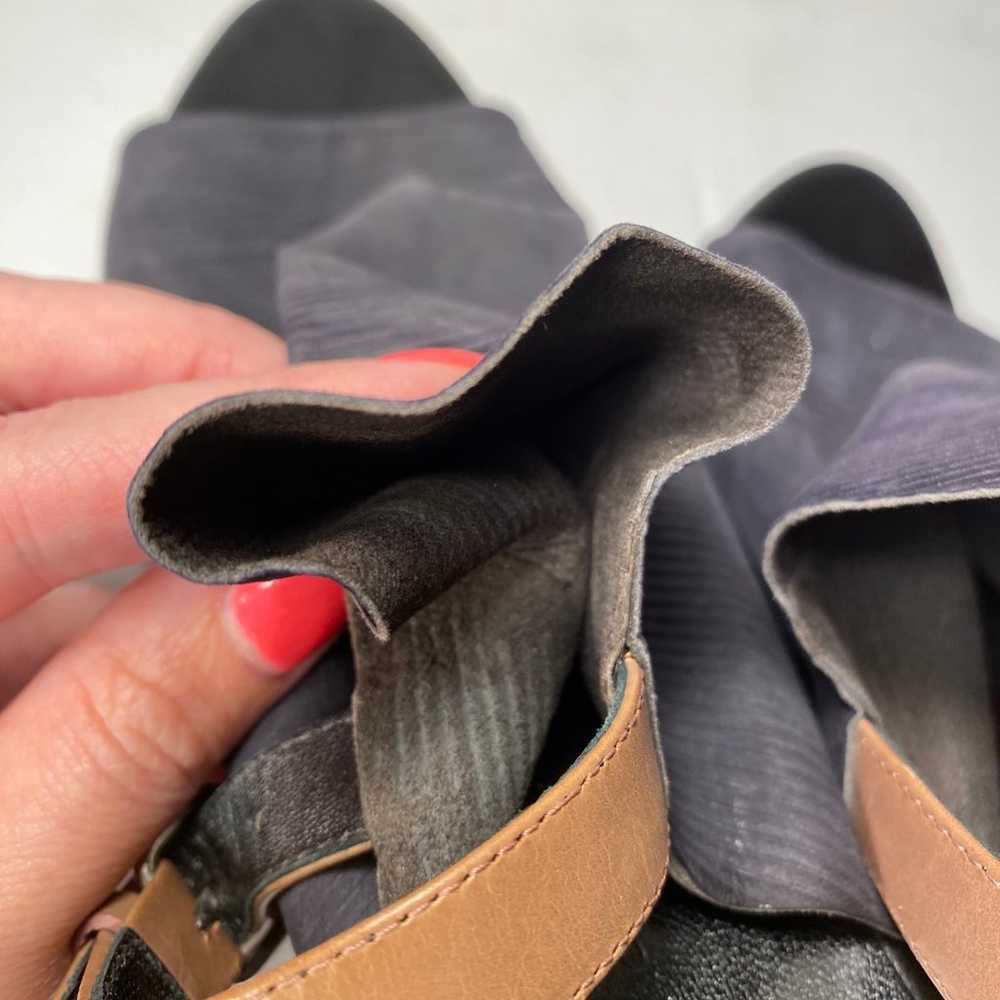 Balenciaga glove wedge sandals suede leather grey… - image 9