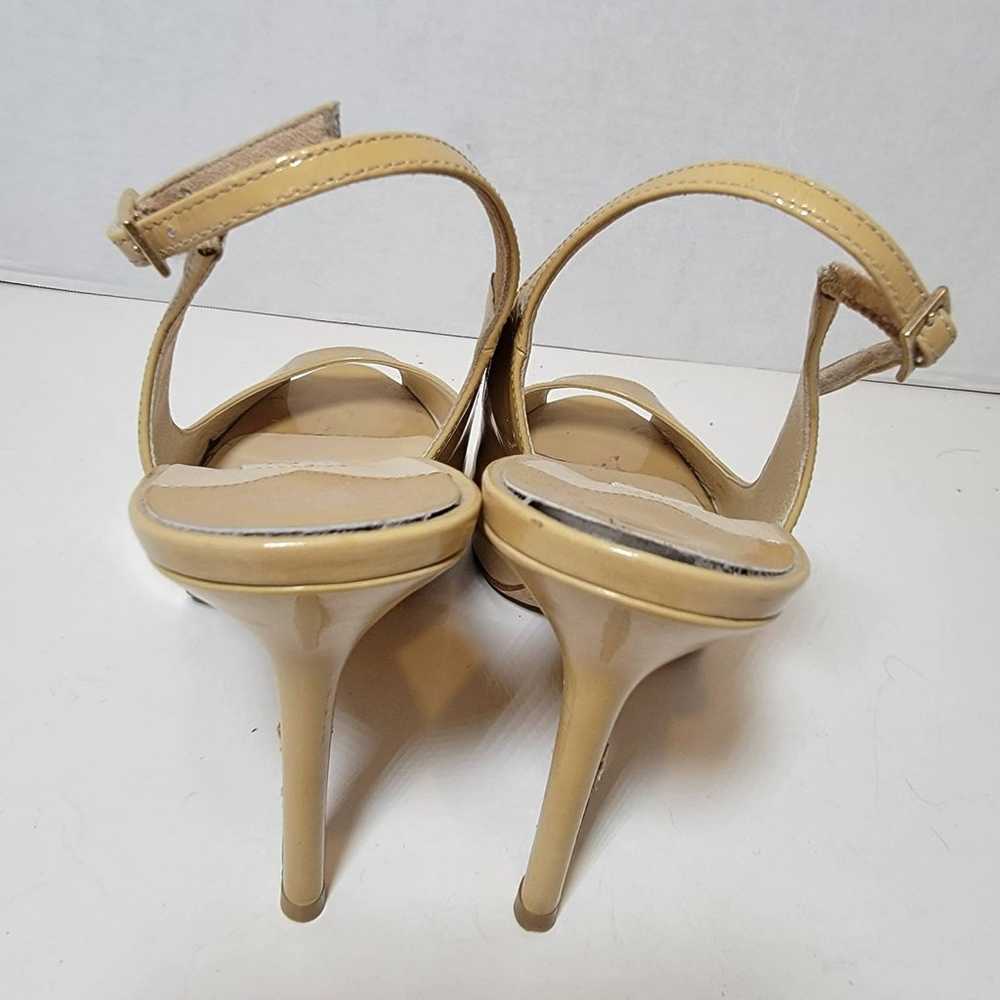 Jimmy Choo Heels Nude 38.5 8.5 Patent Peep Toe Sl… - image 5
