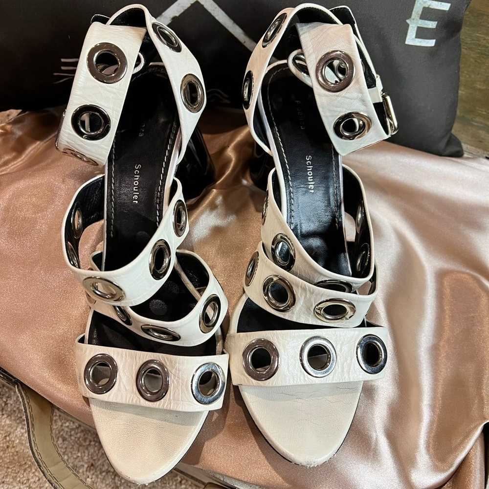 Proenza Schouler white studded sandals size 40 - image 11