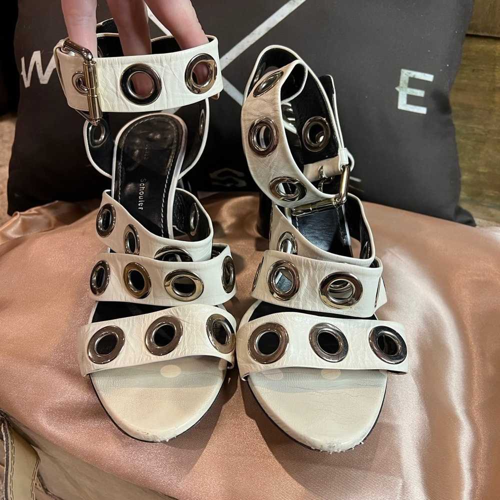 Proenza Schouler white studded sandals size 40 - image 4