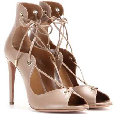 Aquazzura Tango curvy leather lace-up sandal in b… - image 1