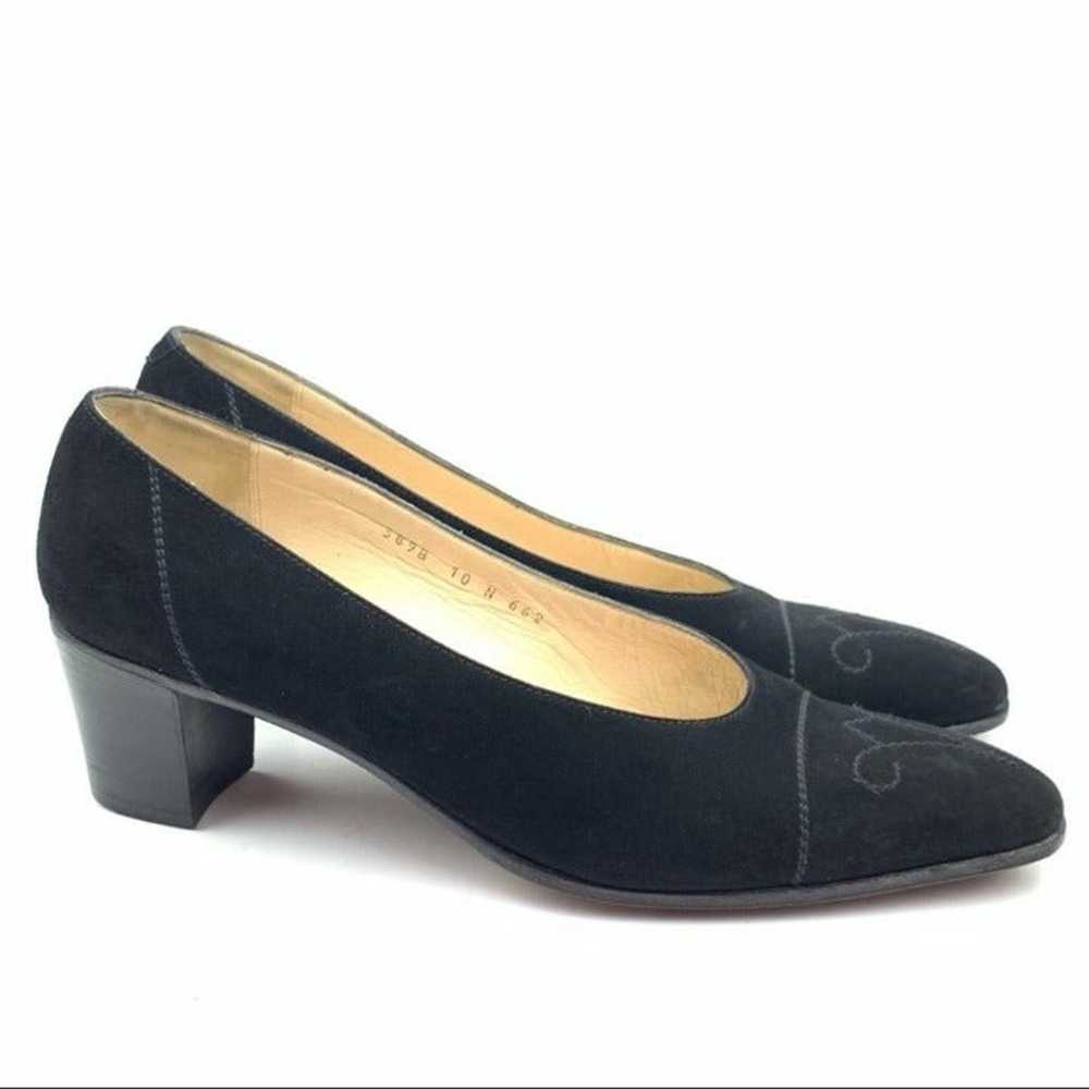 Arthur Beren heels size 10 N black Italian suede … - image 12