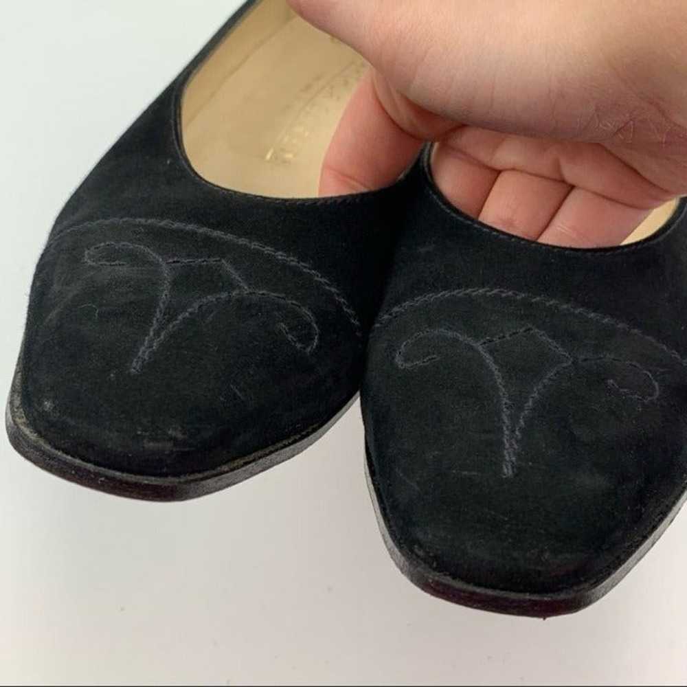 Arthur Beren heels size 10 N black Italian suede … - image 8