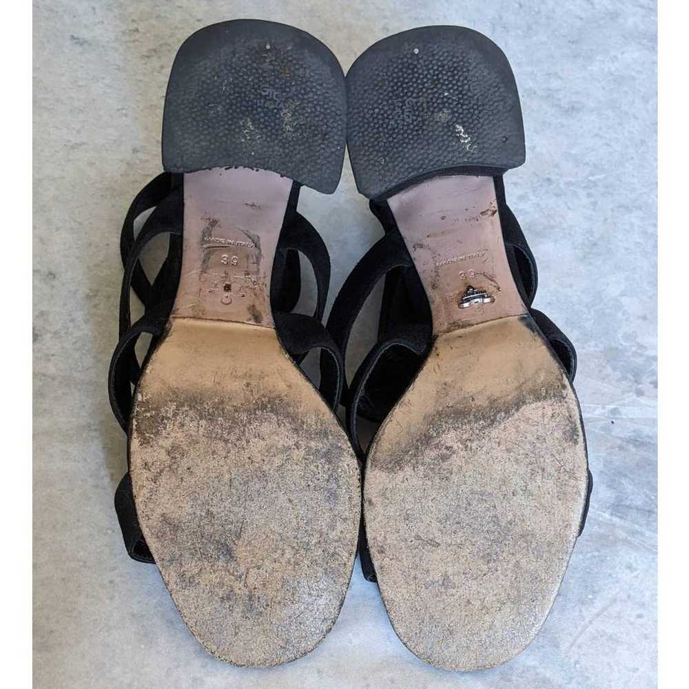 Prada Suede Gladiator Block Heel Sandals in Black… - image 12