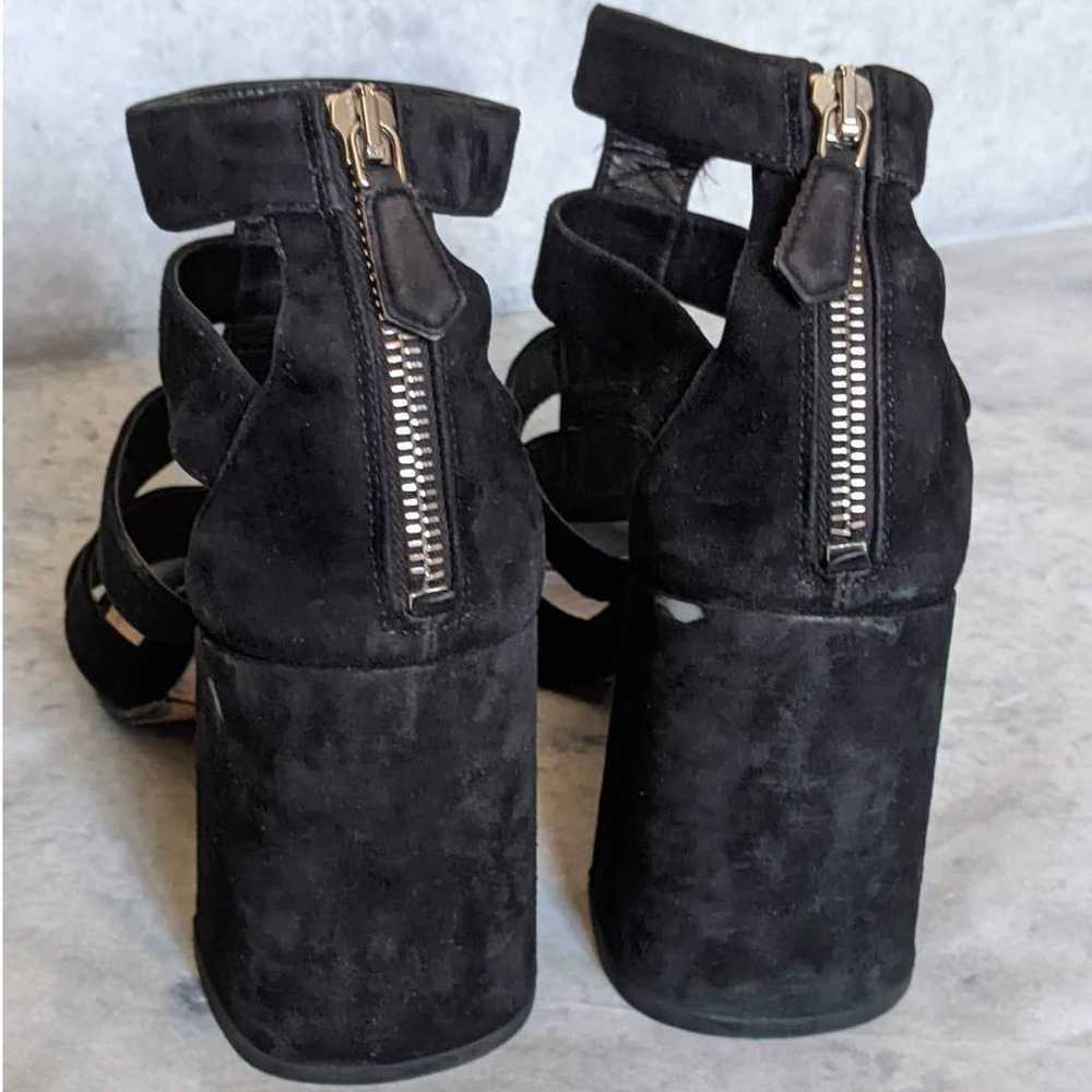 Prada Suede Gladiator Block Heel Sandals in Black… - image 8