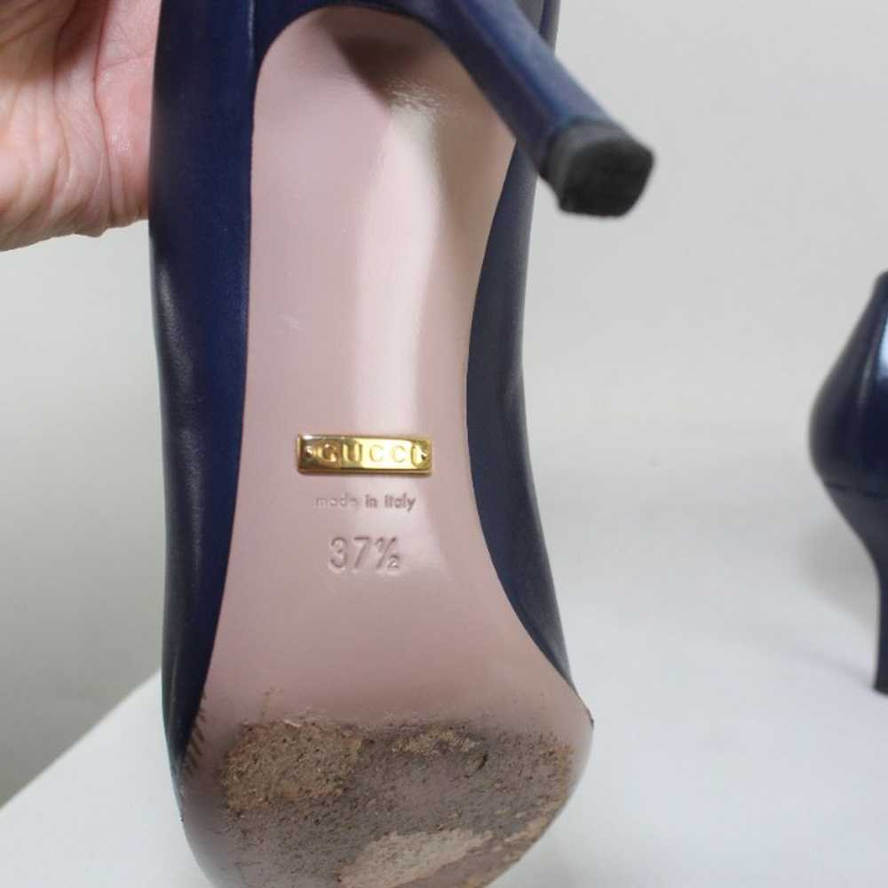 Gucci Dk Cipria Horsebit 338763 Jolene Mid-heel P… - image 8