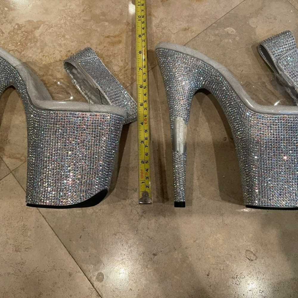 Bedazzled Pleaser Rhinestone 8 inch Heels… - image 5
