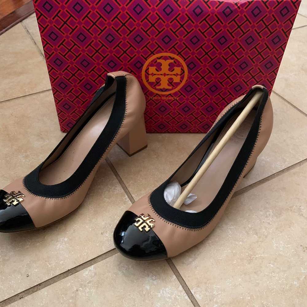 Tory Burch nude and black block heels 7. - image 1