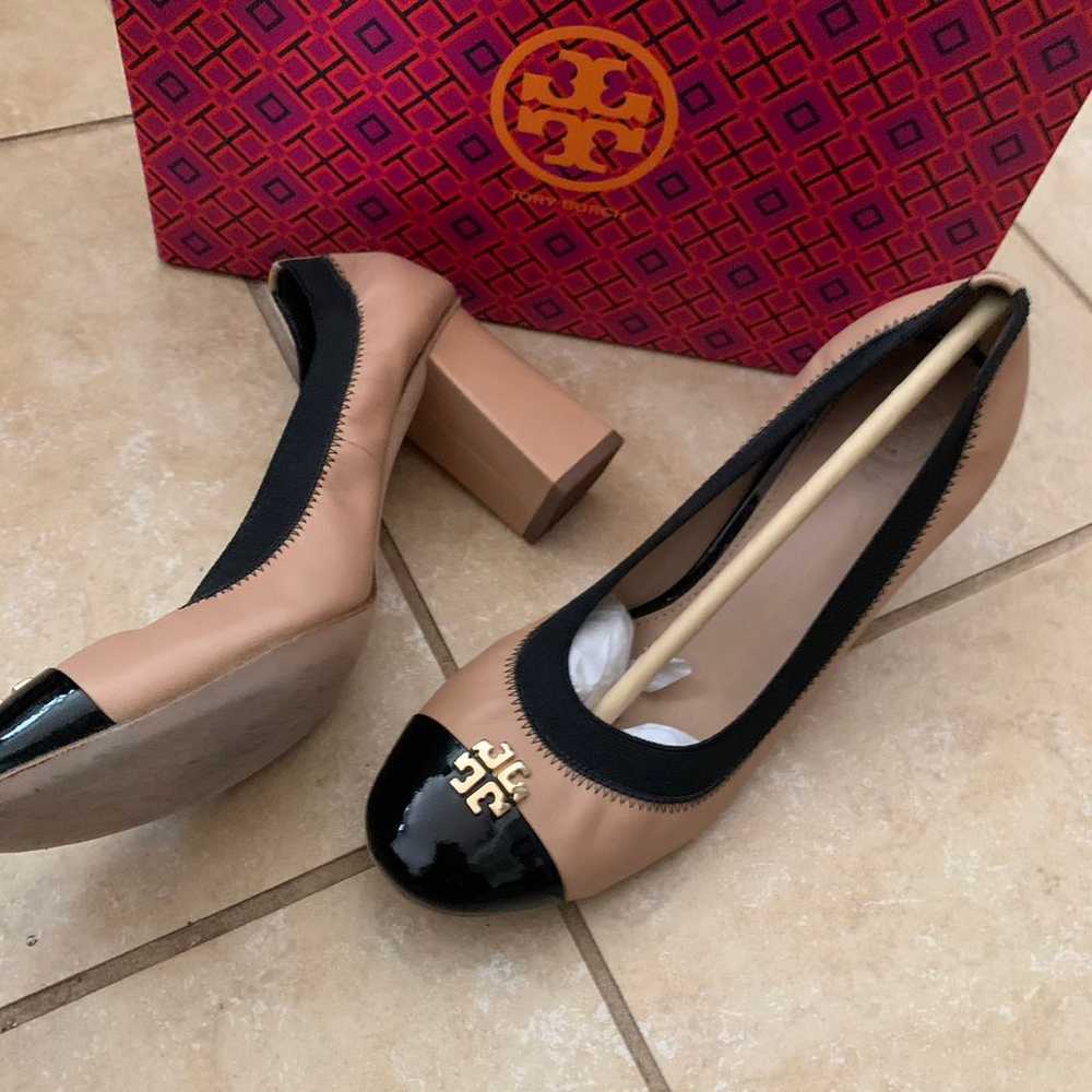 Tory Burch nude and black block heels 7. - image 3