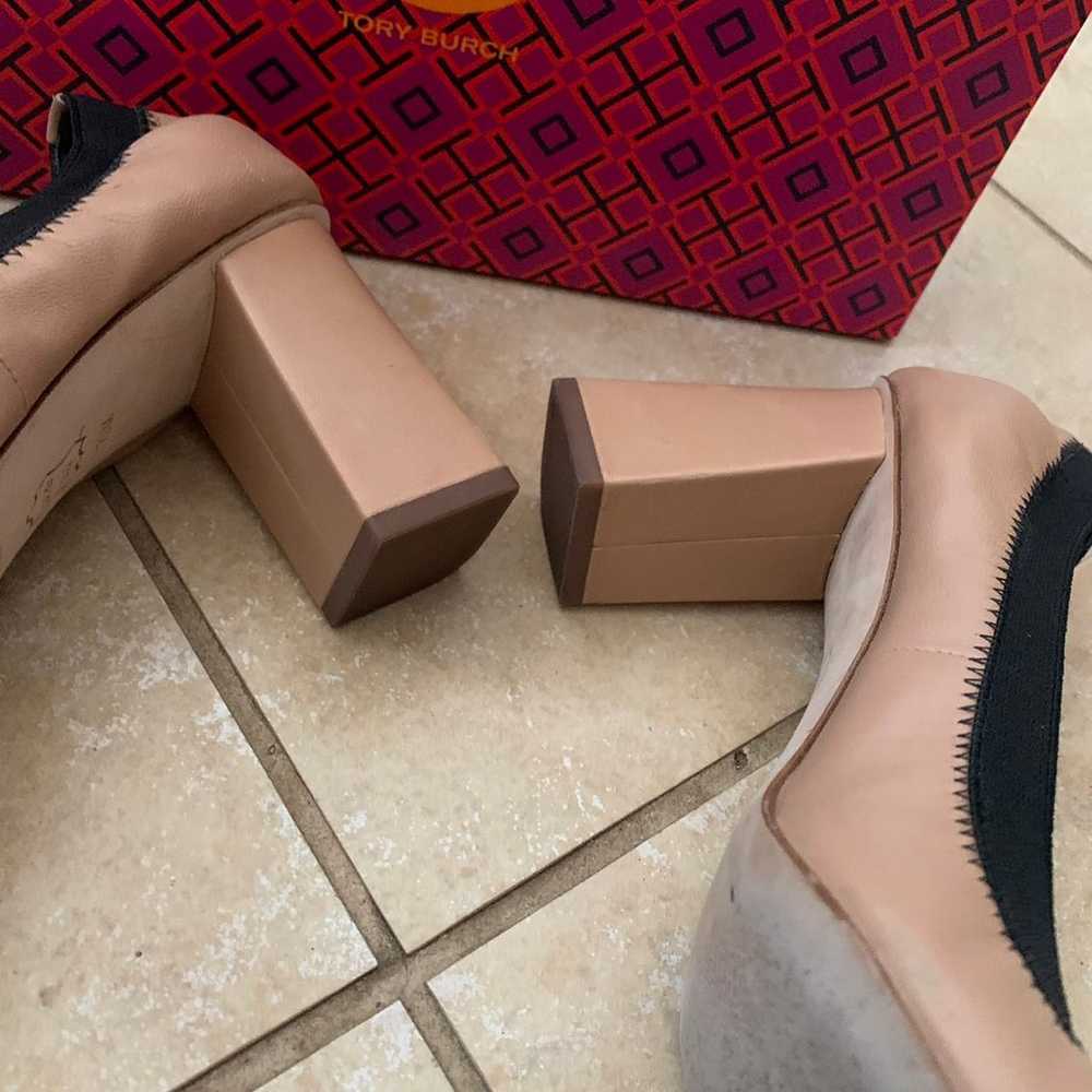 Tory Burch nude and black block heels 7. - image 6