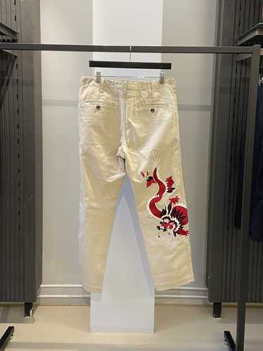 Gucci Gucci Embroidered Dragon Pants - image 1